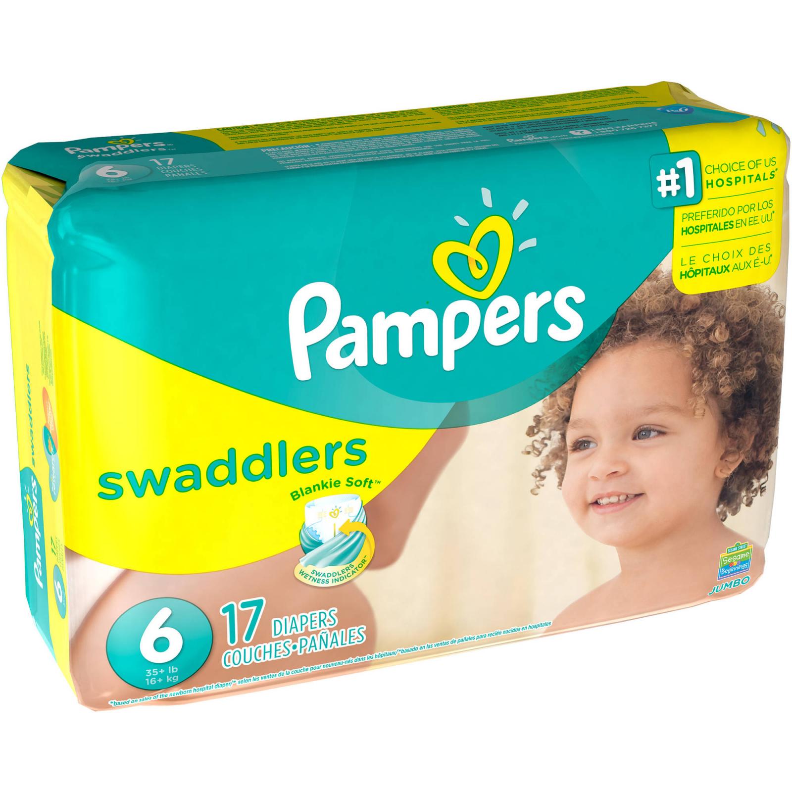 Shop by category Pampers softest diapers, Swaddlers have up to 12 hours of overnight protection and a color-changing wetness indicator that makes it easy to tell if your baby is ready for a change ; Swaddlers have super-stretchy sides, soft, overlapping fasteners, a cover with quilted, blanket-like softness, and a secure fit/5(K).